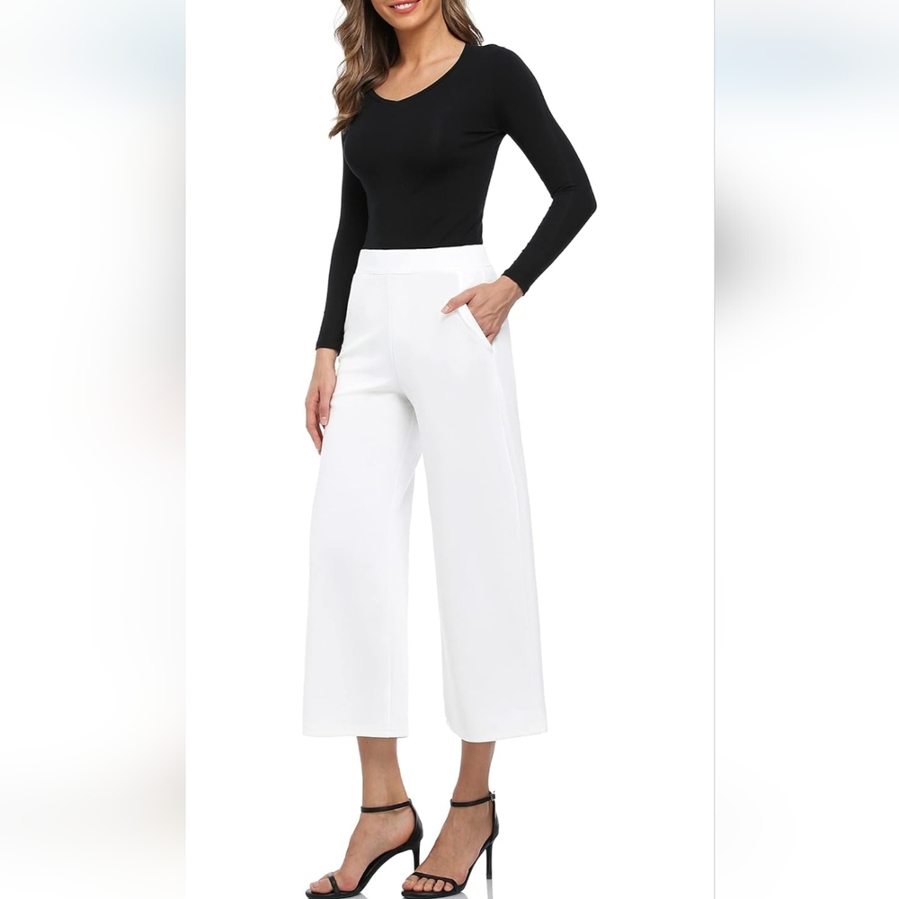 MISS MOLYWomen's White Wide-Leg Pants